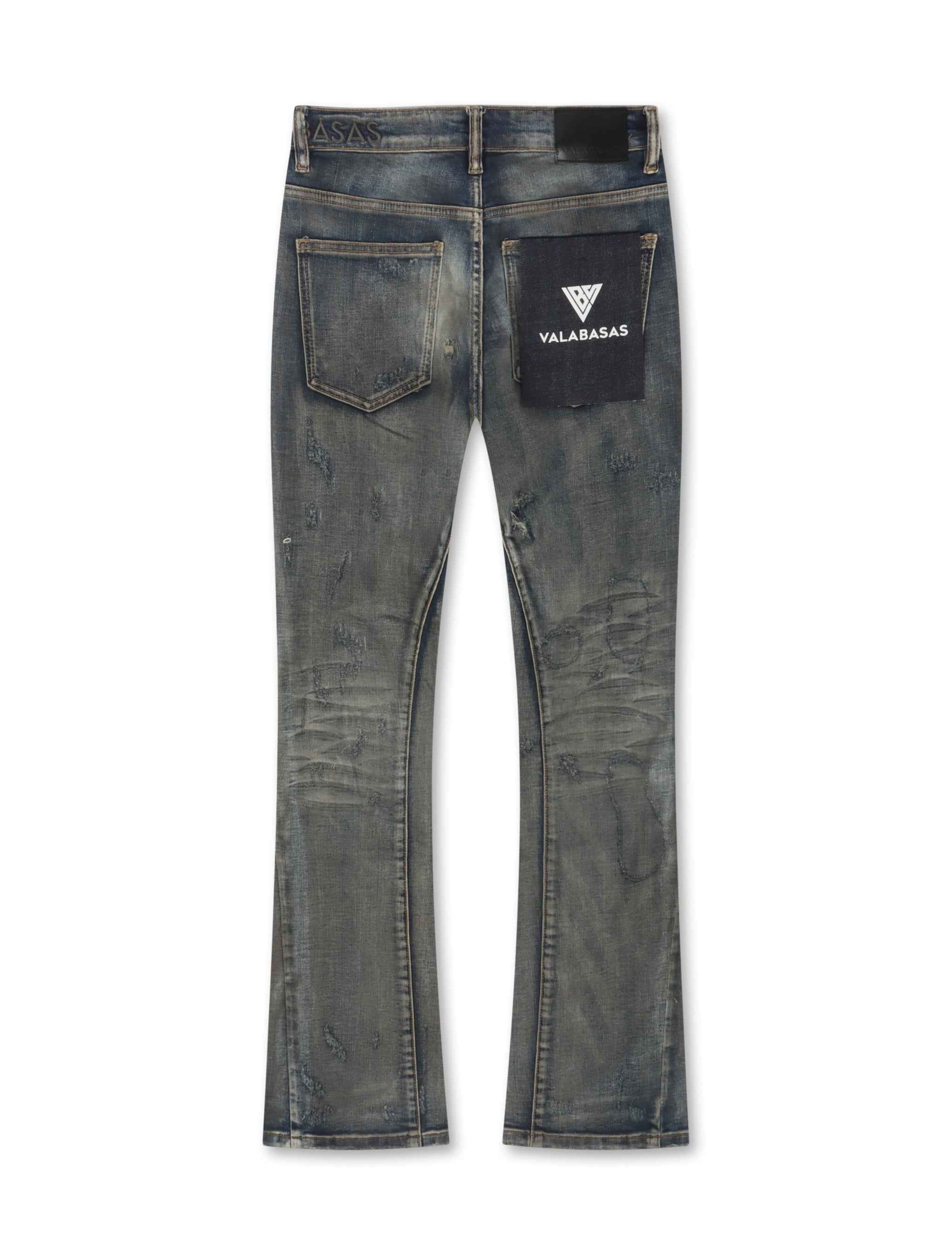 Valabasas Bald Stacked Jeans - Vintage Blue