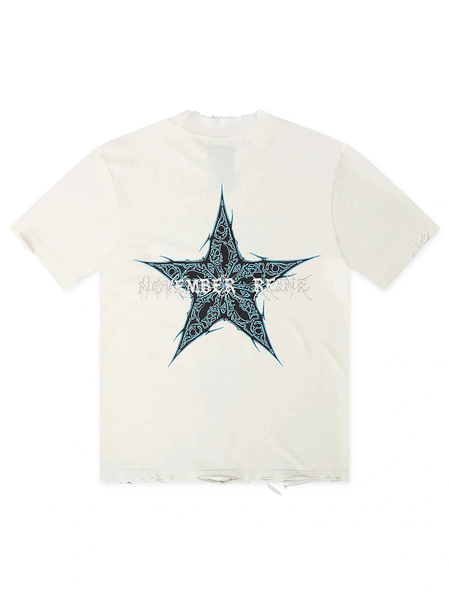 November Reign Storm Hand Shredded Tee - White