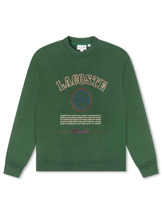 Lacoste Embroidered Fleece Sweatshirt - Green