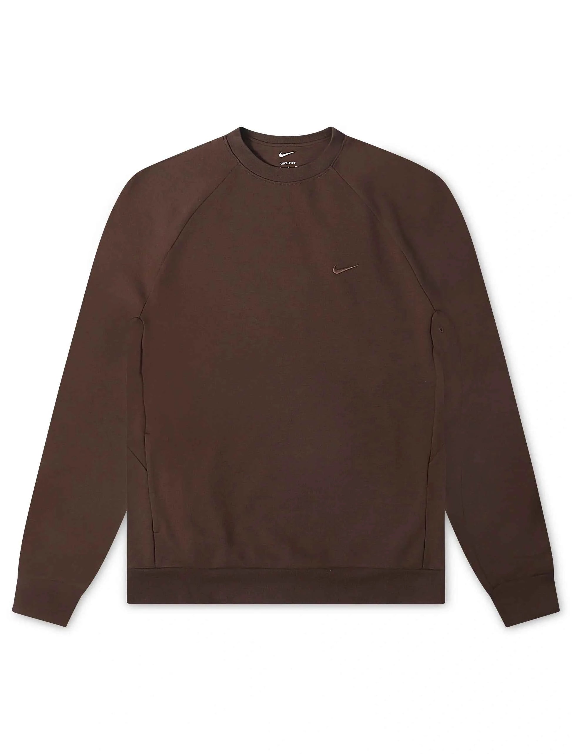 Nike Mens Primary Fleece Long Sleeve - Baroque Brown