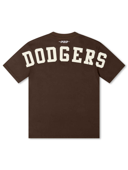 Pro Standard La Dodgers Wingspan Drop Shoulder Tee - Brown