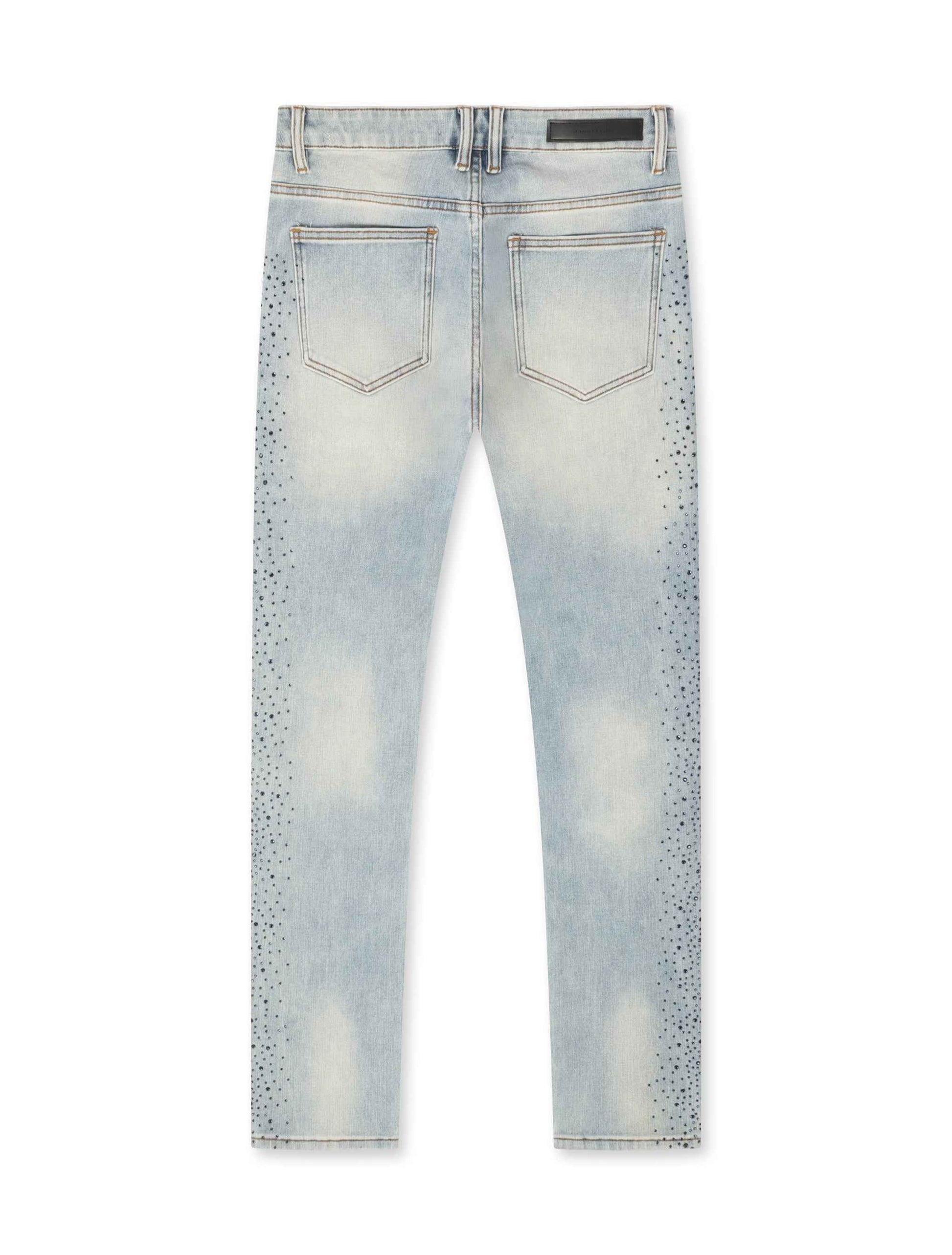 Embellish Frost Denim Slim Jeans - Blue