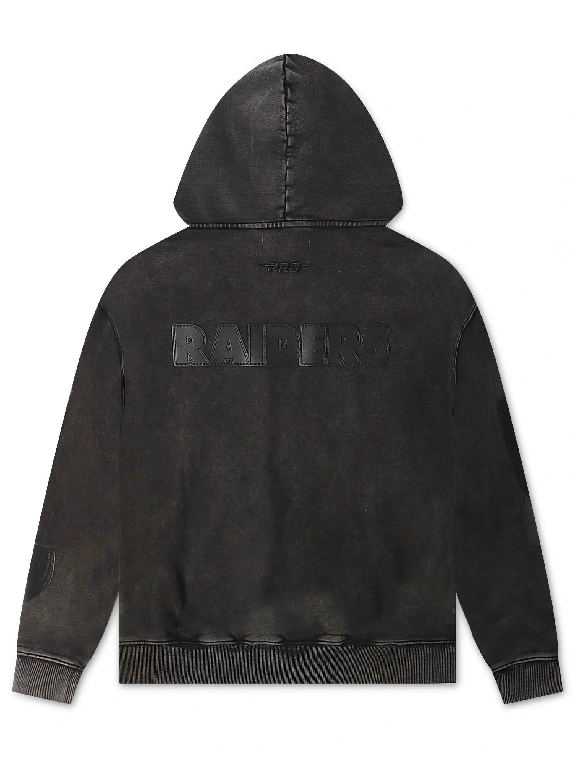 Pro Standard Raiders All Over Logo Hoodie - Washed Black