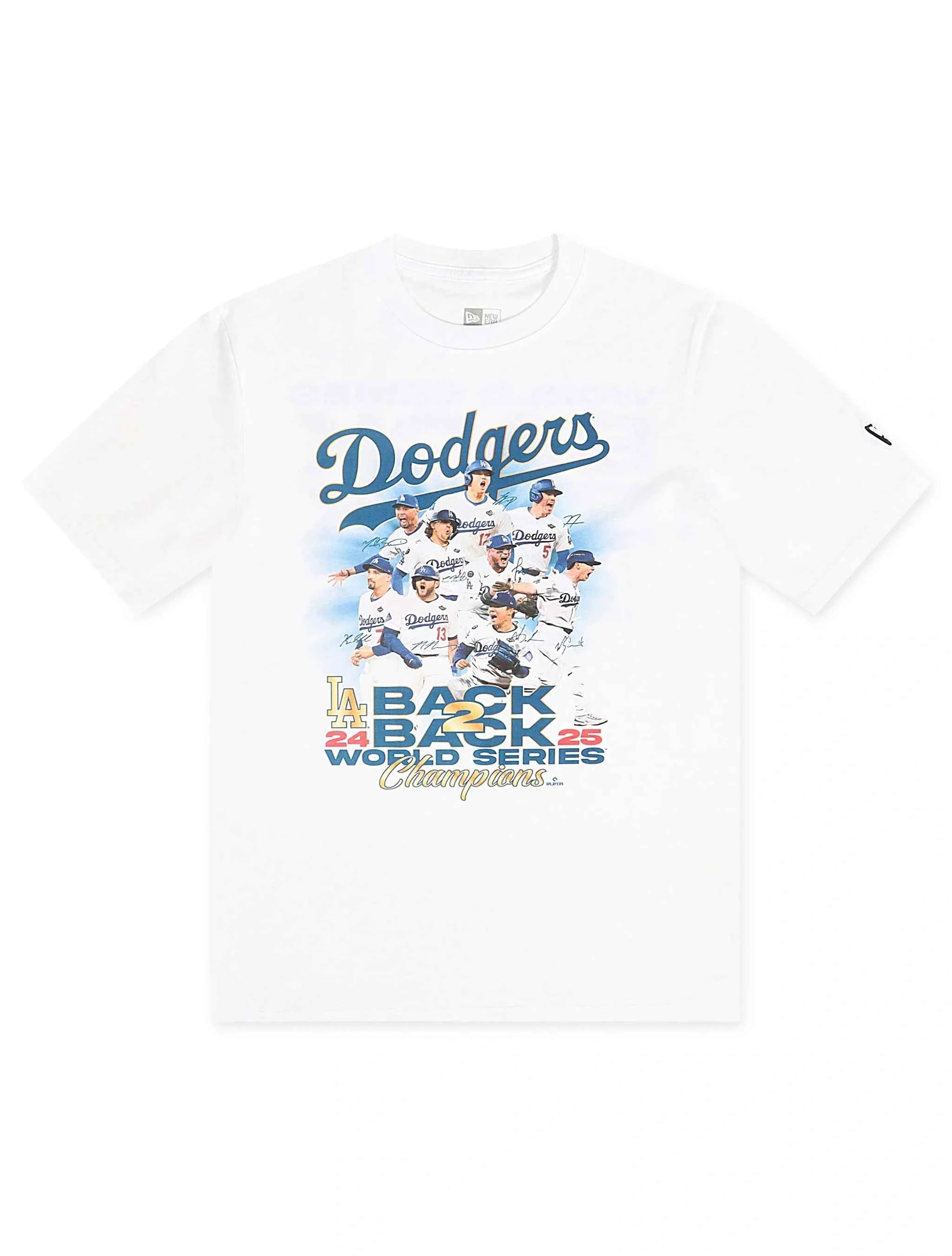 New Era LA Dodgers Back 2 Back Champs Tee - White
