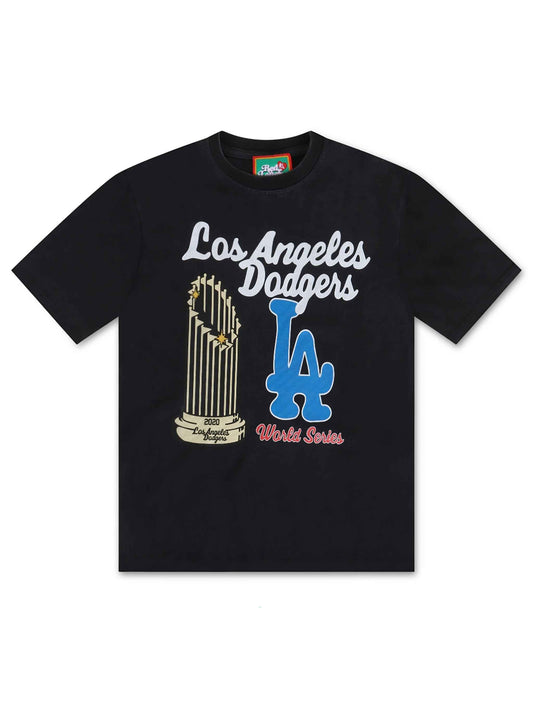 Red Letters La World Champs Tee - Vintage Black