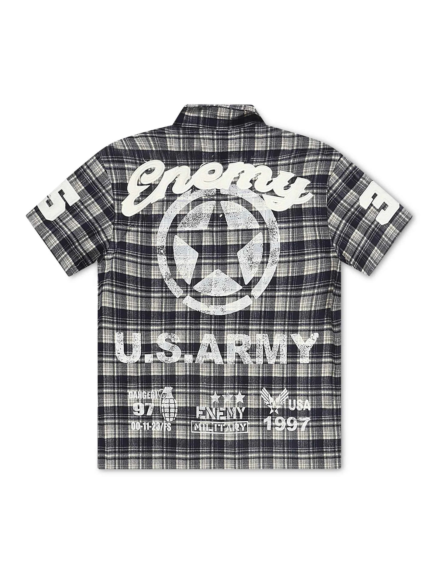 N.M.E NYC No Mercy Flannel Overshirt - Blue