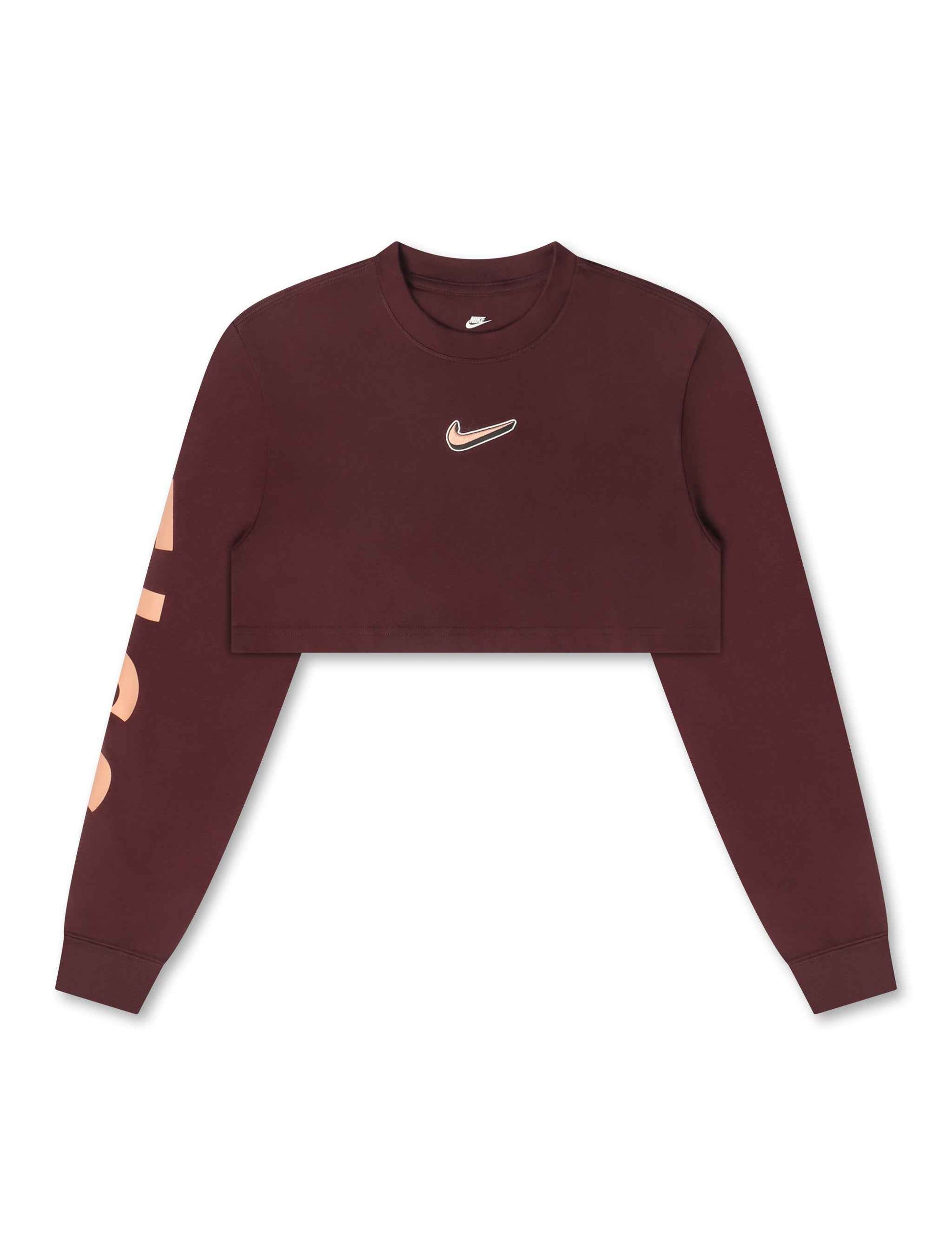 Nike Womens Oversized Long Sleeve - Burgundy Crush