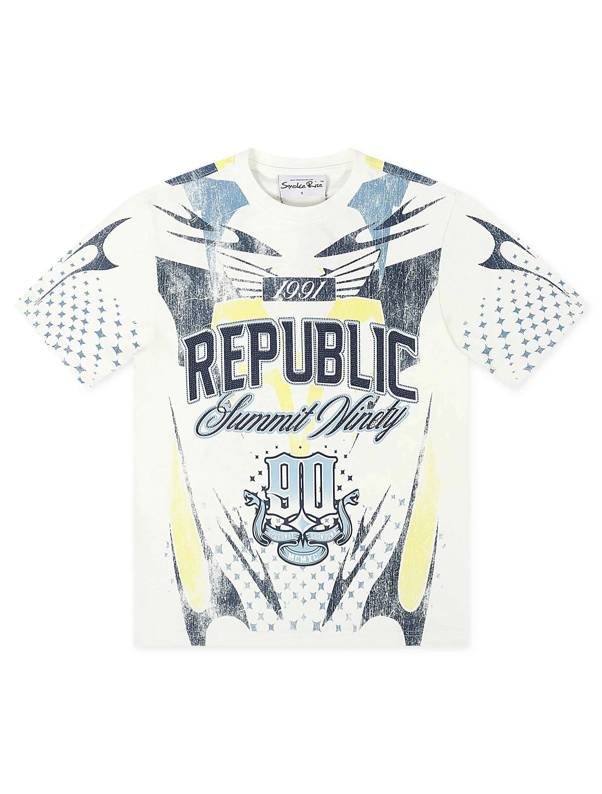 Smoke Rise Republic Tee - Boy Blue