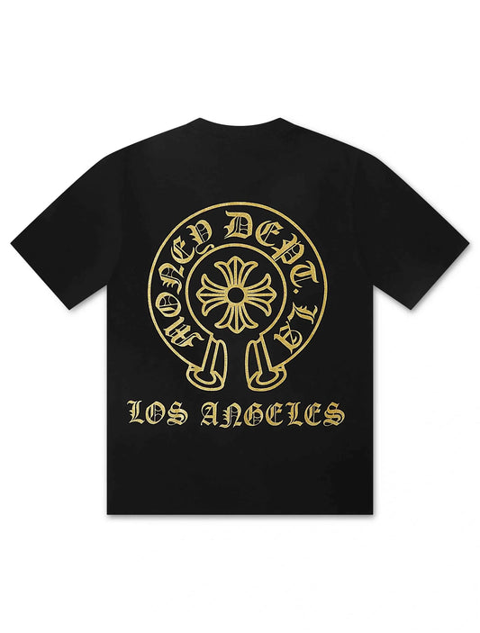 Money Dept. Vintage Old English Tee - Black/Gold