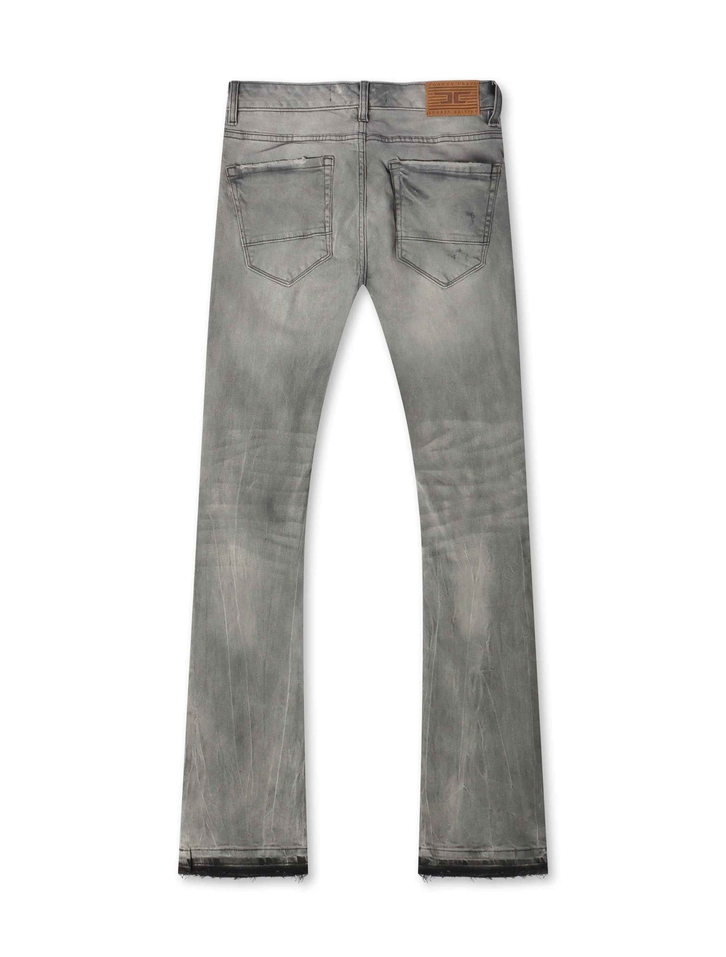 Jordan Craig Stacked Shredded Jeans - Smoked Gray