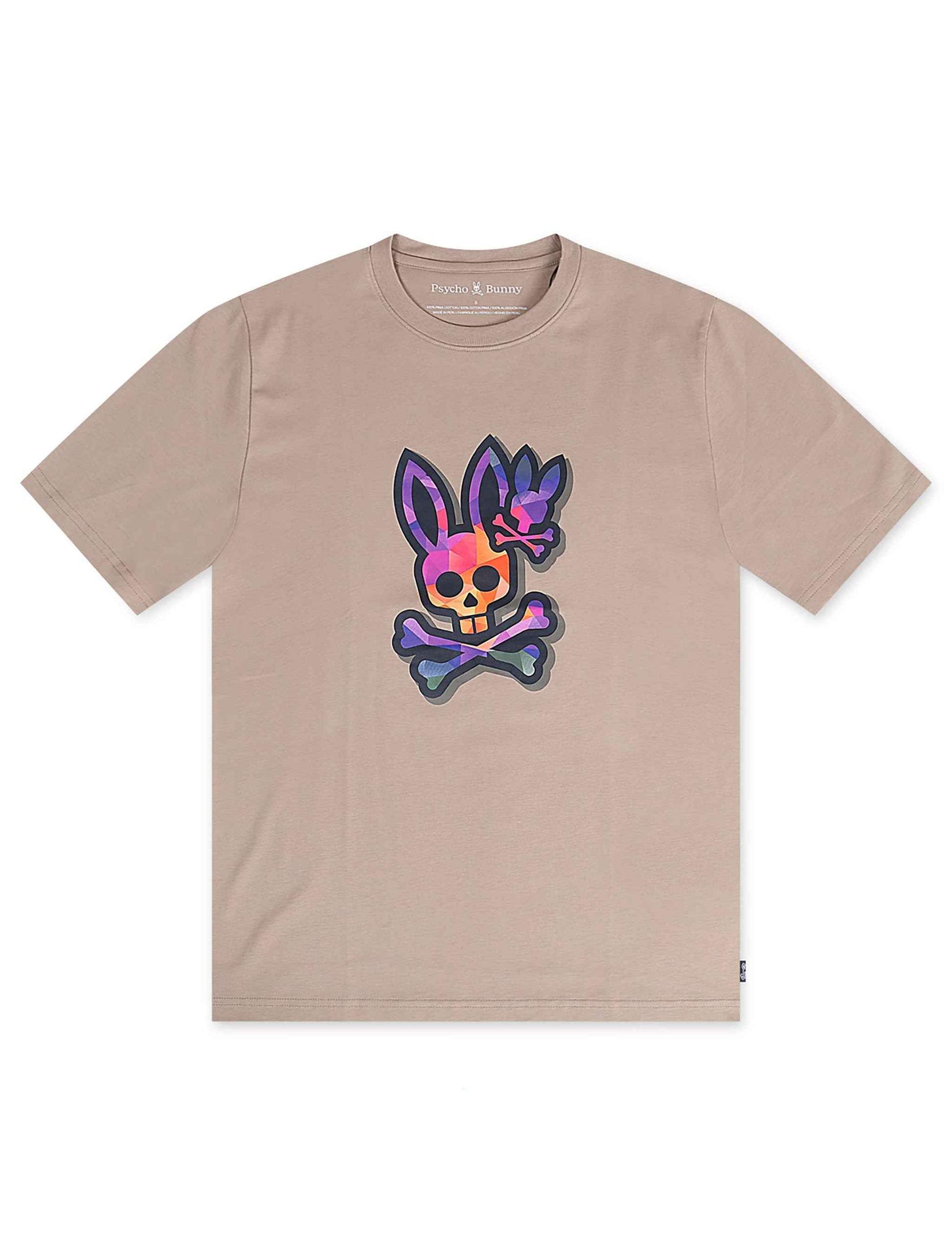 Psycho Bunny Randolph Graphic Tee - Stone