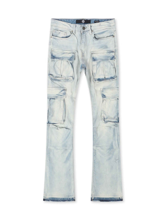 Jordan Craig Cargo Stacked Jean - Iced White