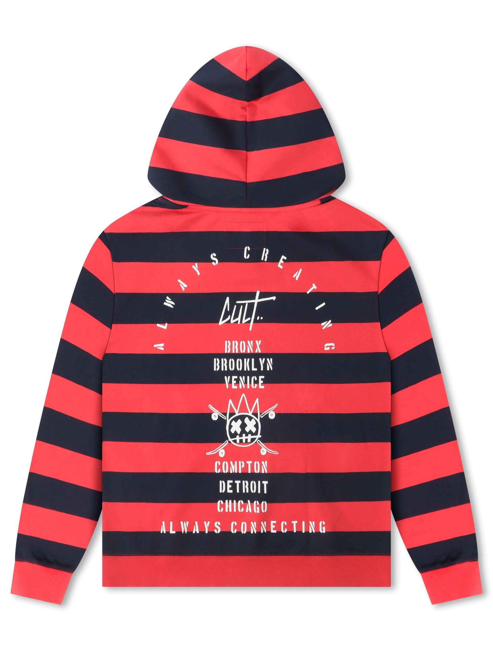 Cult Of Individuality Pullover Novelty Hoodie - Rouge Red/Navy