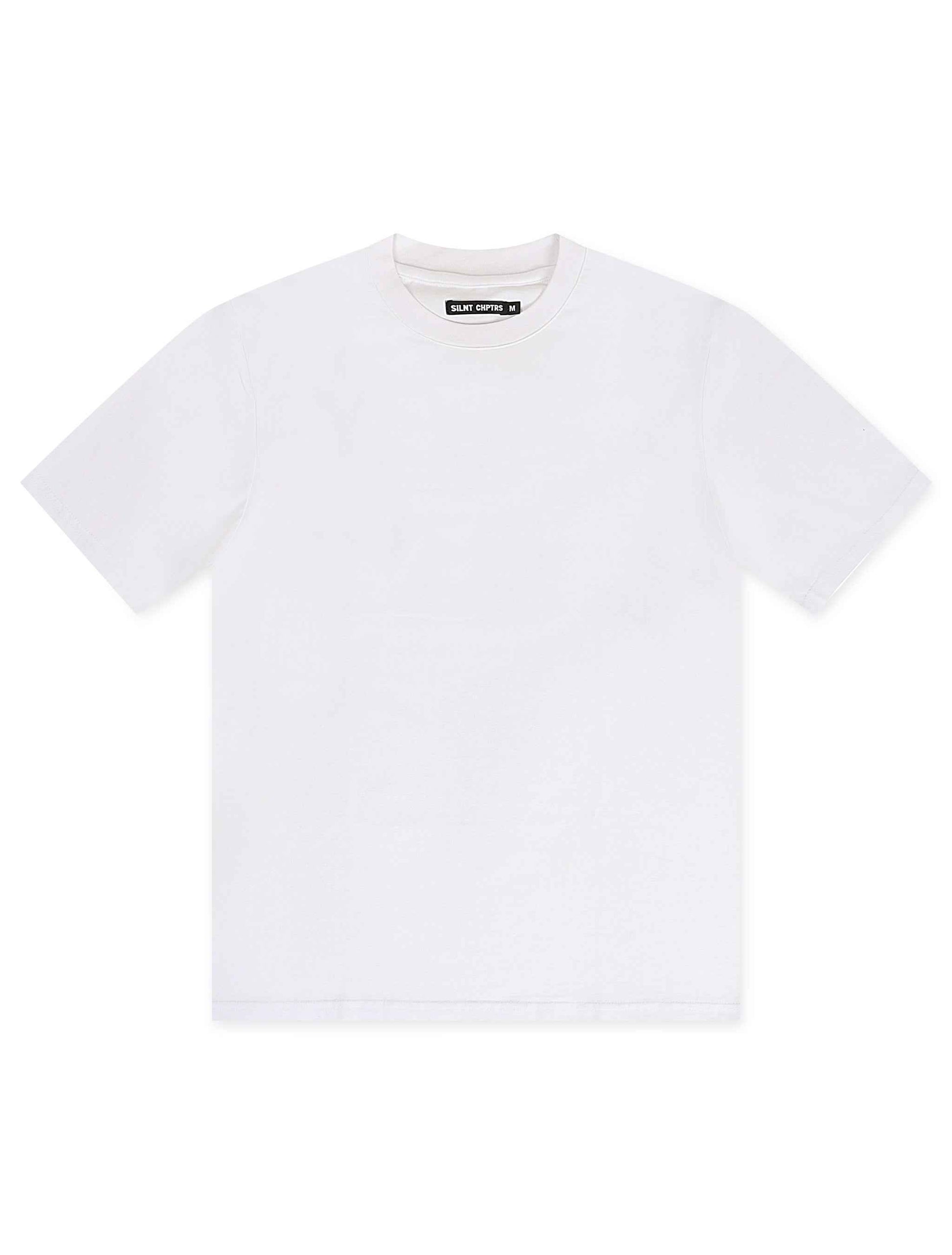 Silent Chapters Point Blank Oversized Tee - White