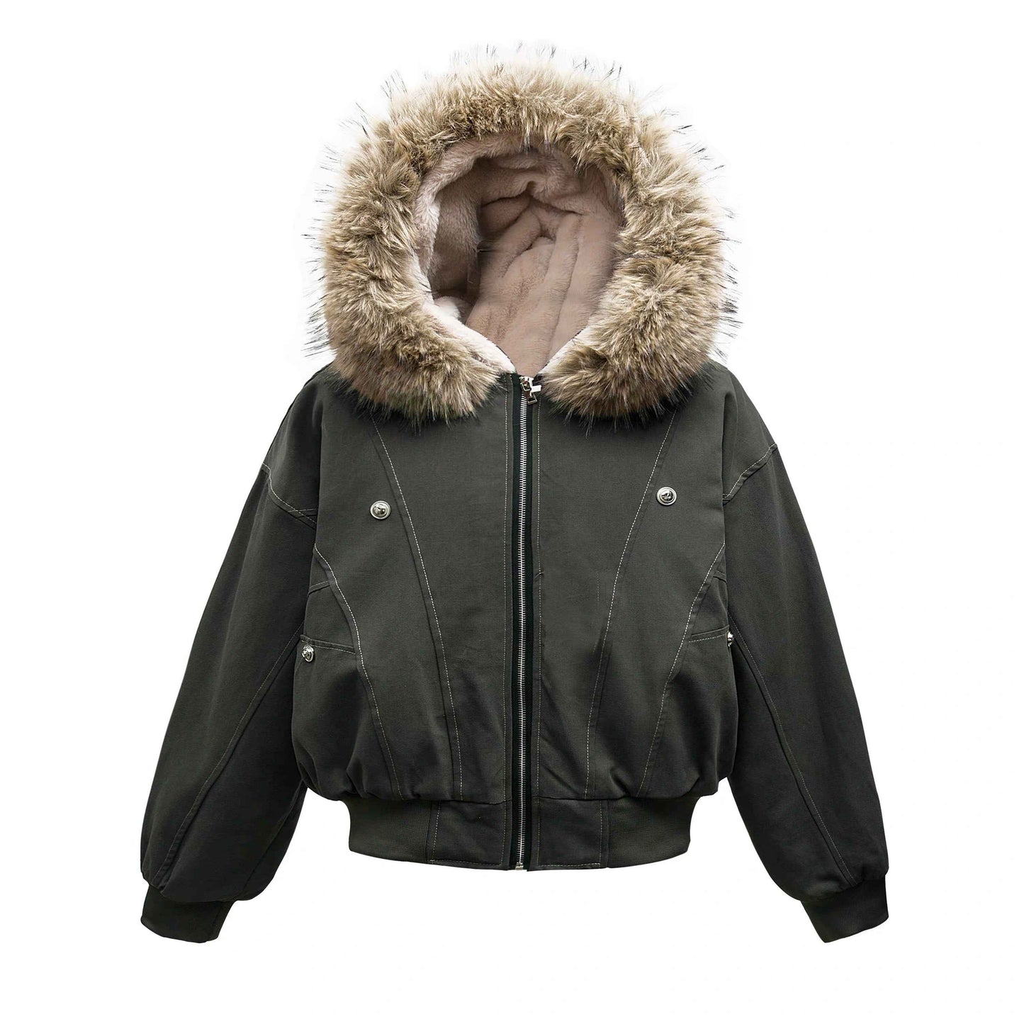 Faux Fur Lined | Hooded Puffer Jacket