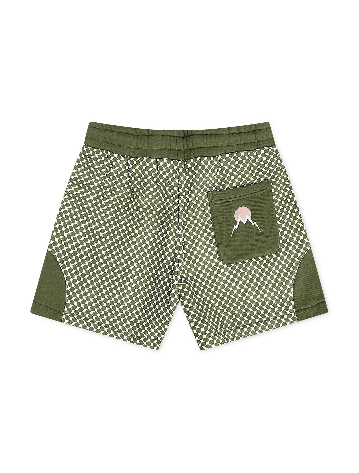 Memory Lane Window Pattern Shorts - Forest