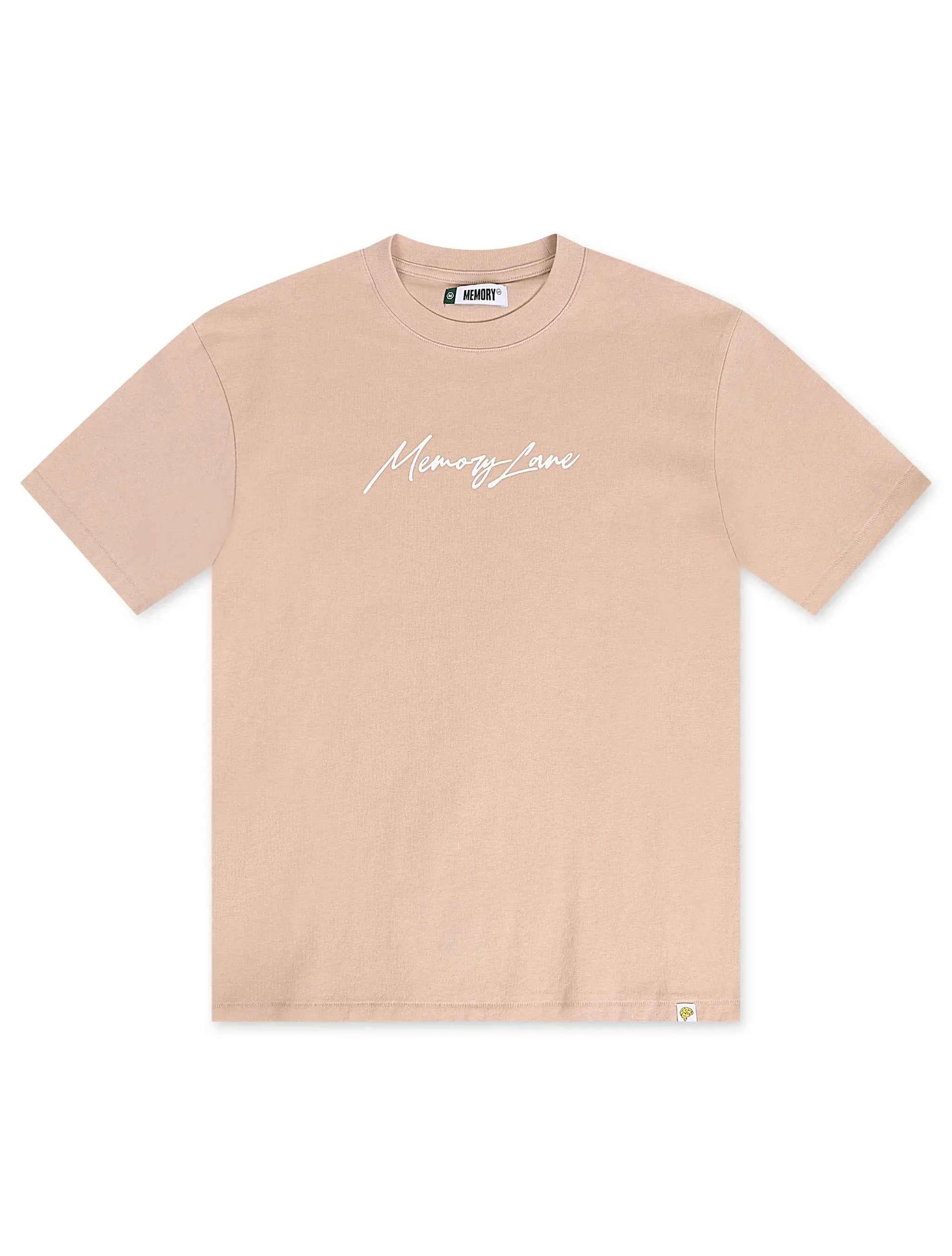 Memory Lane Script Logo Tee - Salmon