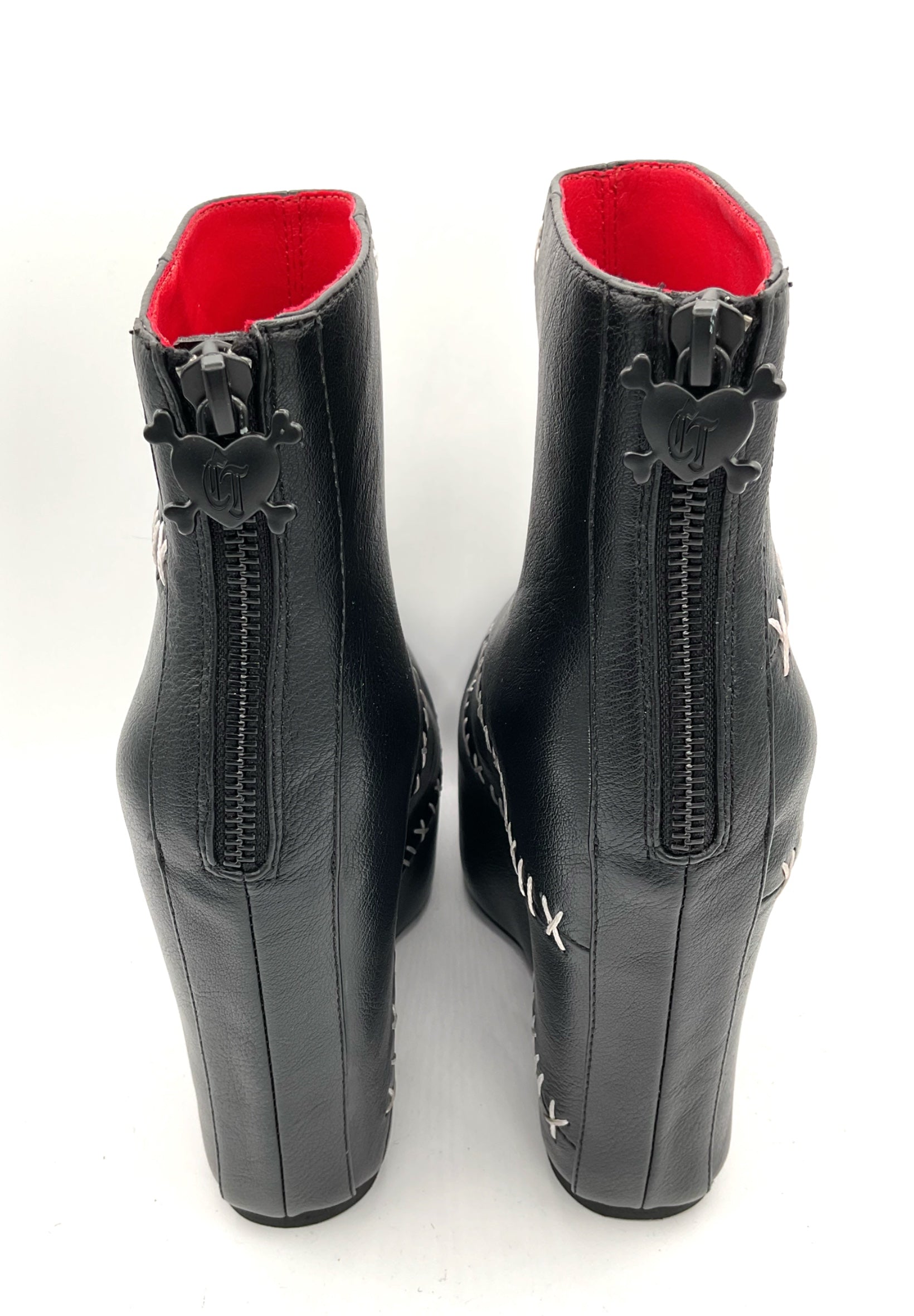 Stitches Contrast Wedge Boot - JUSTLUXURY