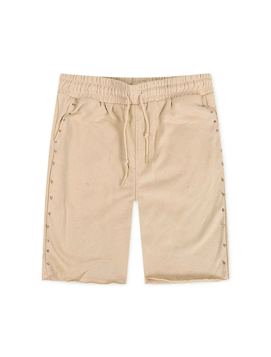 Bkys Rhinestone Shorts - Beige