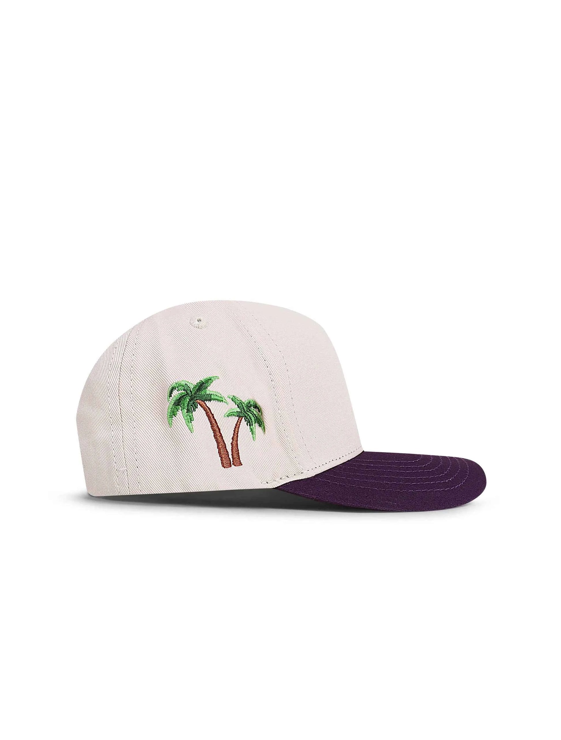 Reference Mens Paradise LA Hat - Cream/Purple