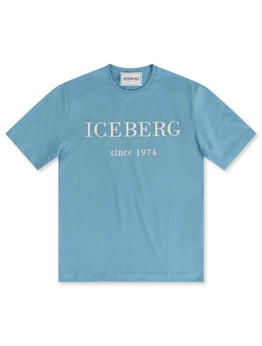 Iceberg Logo Tee - Sky Blue