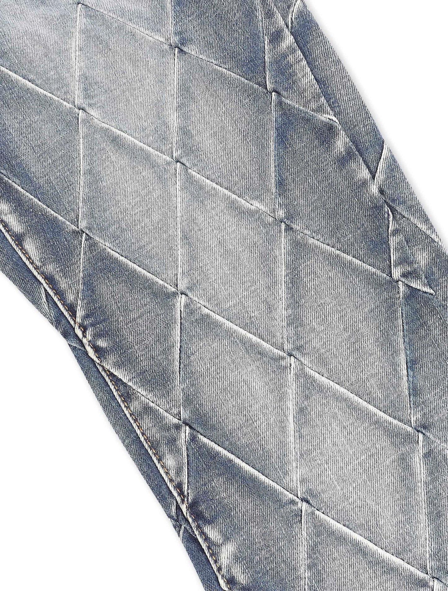 Valabasas Tire Stacked Jeans - Blue Washed