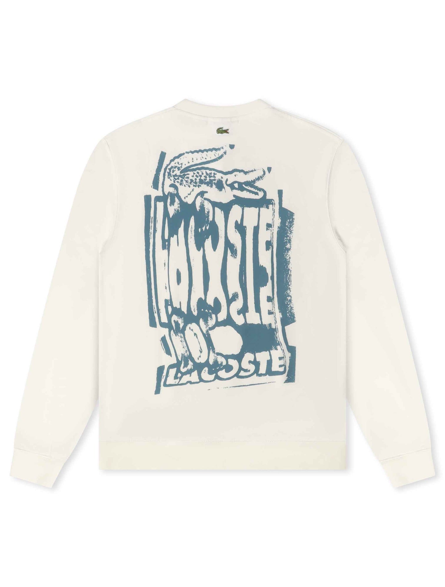 Lacoste Graphic Print Fleece Sweatshirt - Cream