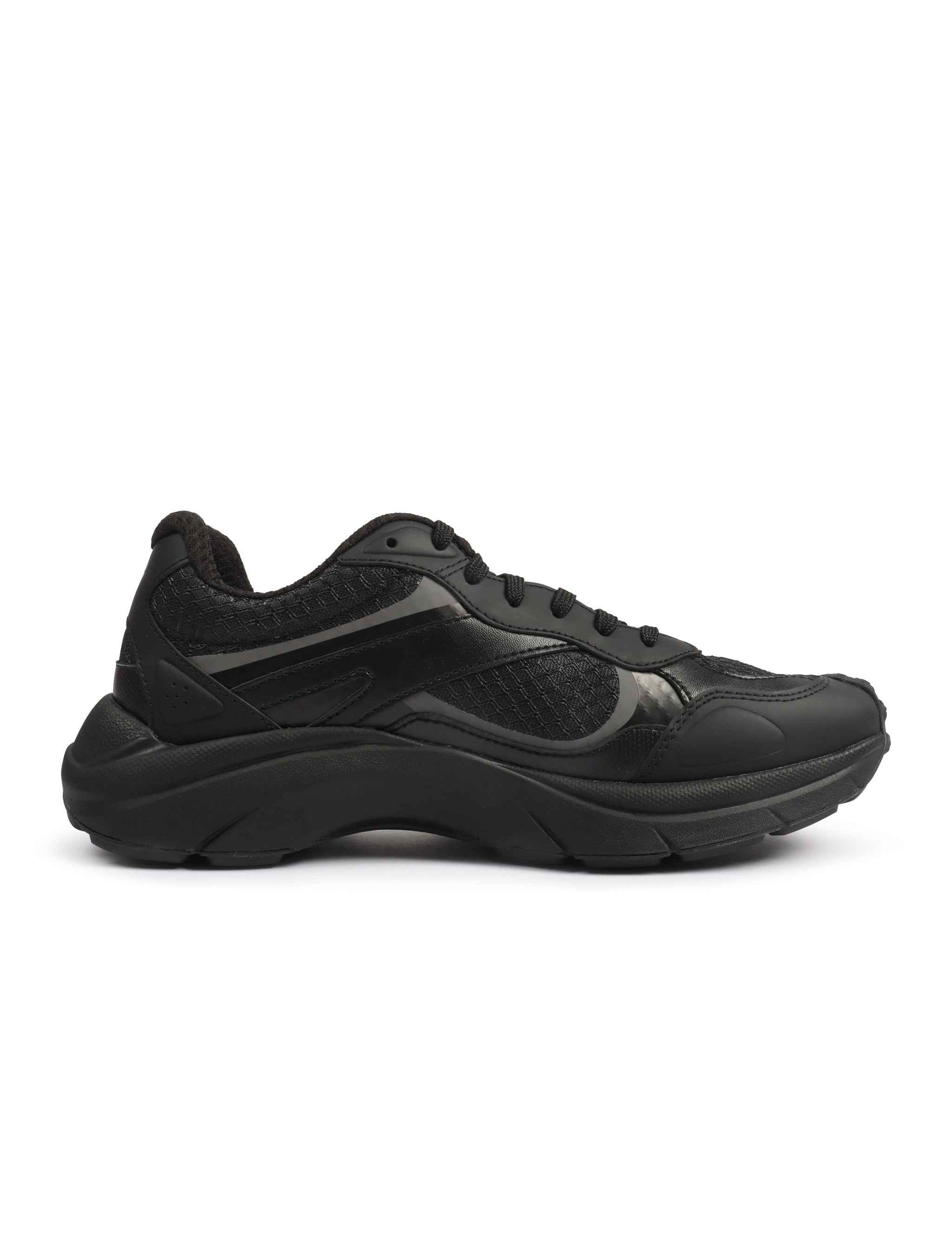 Hugo Boss Mens Trainers Leather Mesh - Black