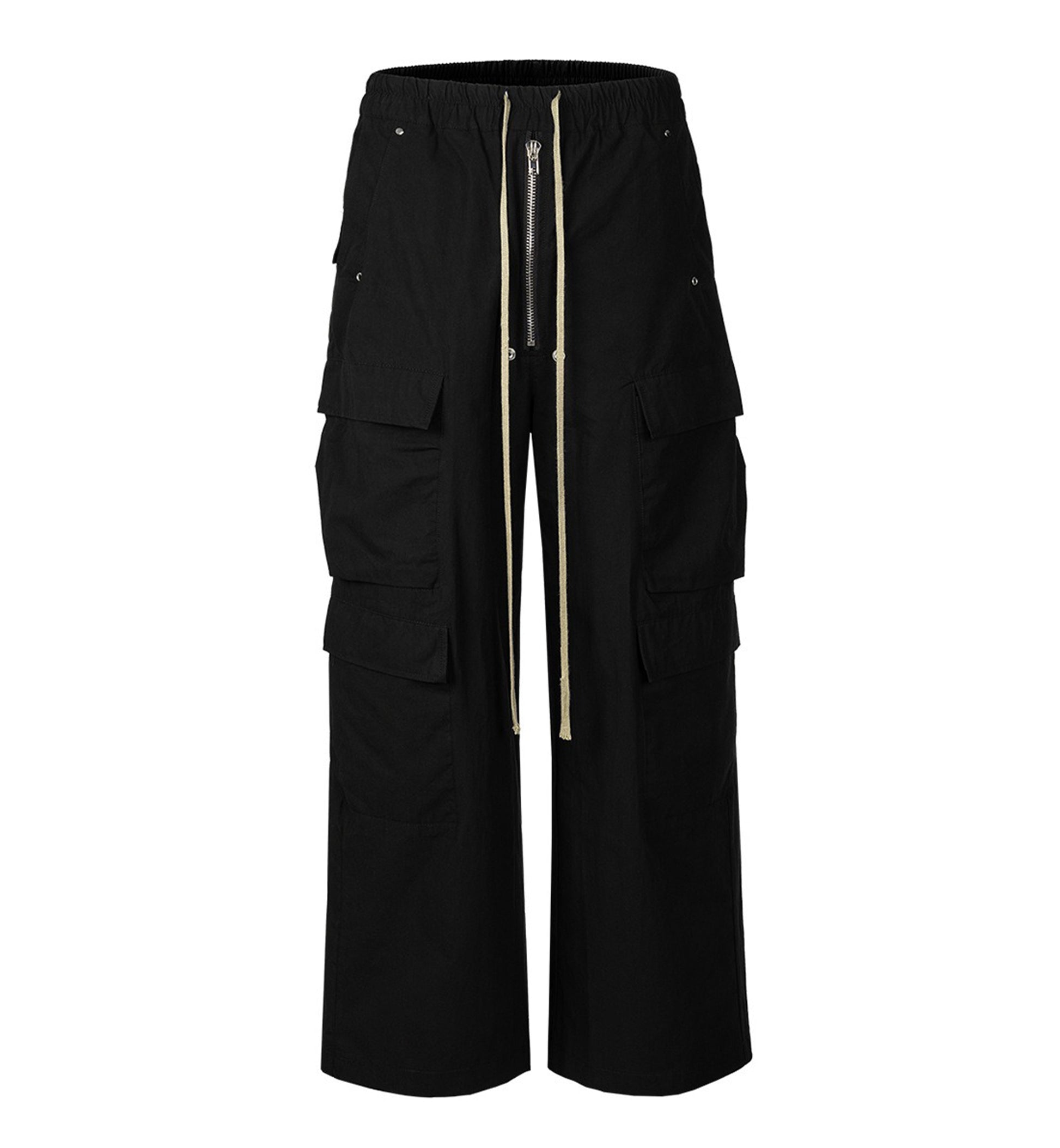 NYLON DRAWSTRING CARGO PANTS - JUSTLUXURY