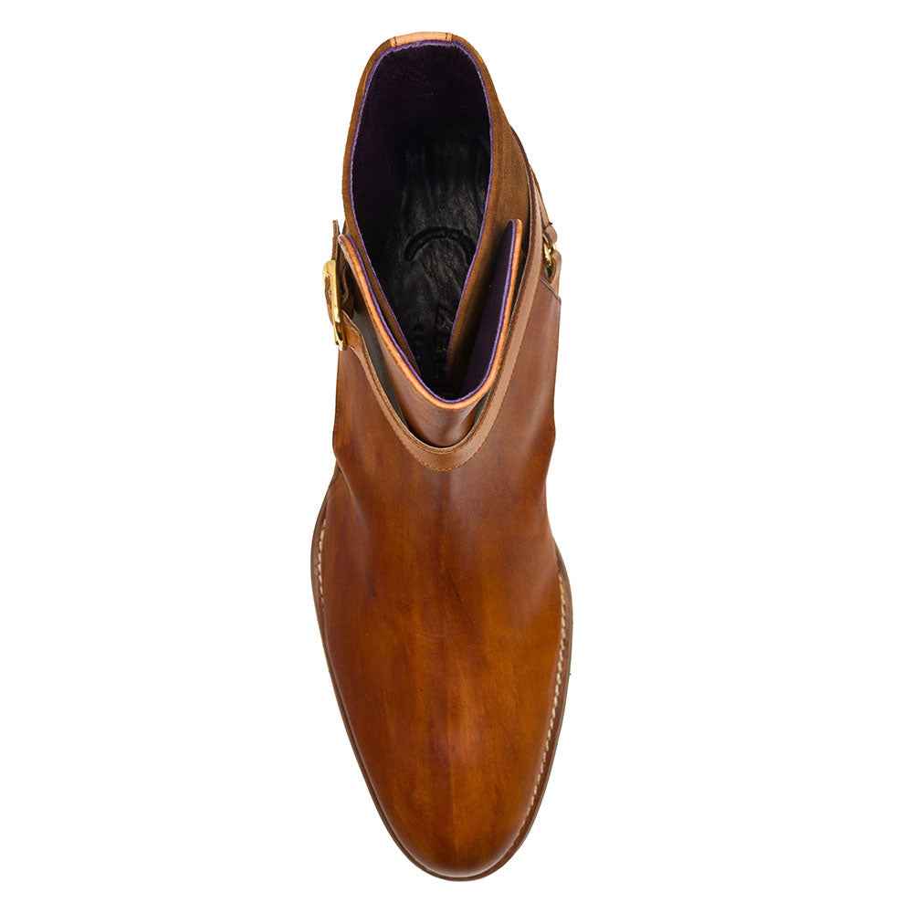 45-600-CGN Jodphur Italian Calfskin Boot, Cognac