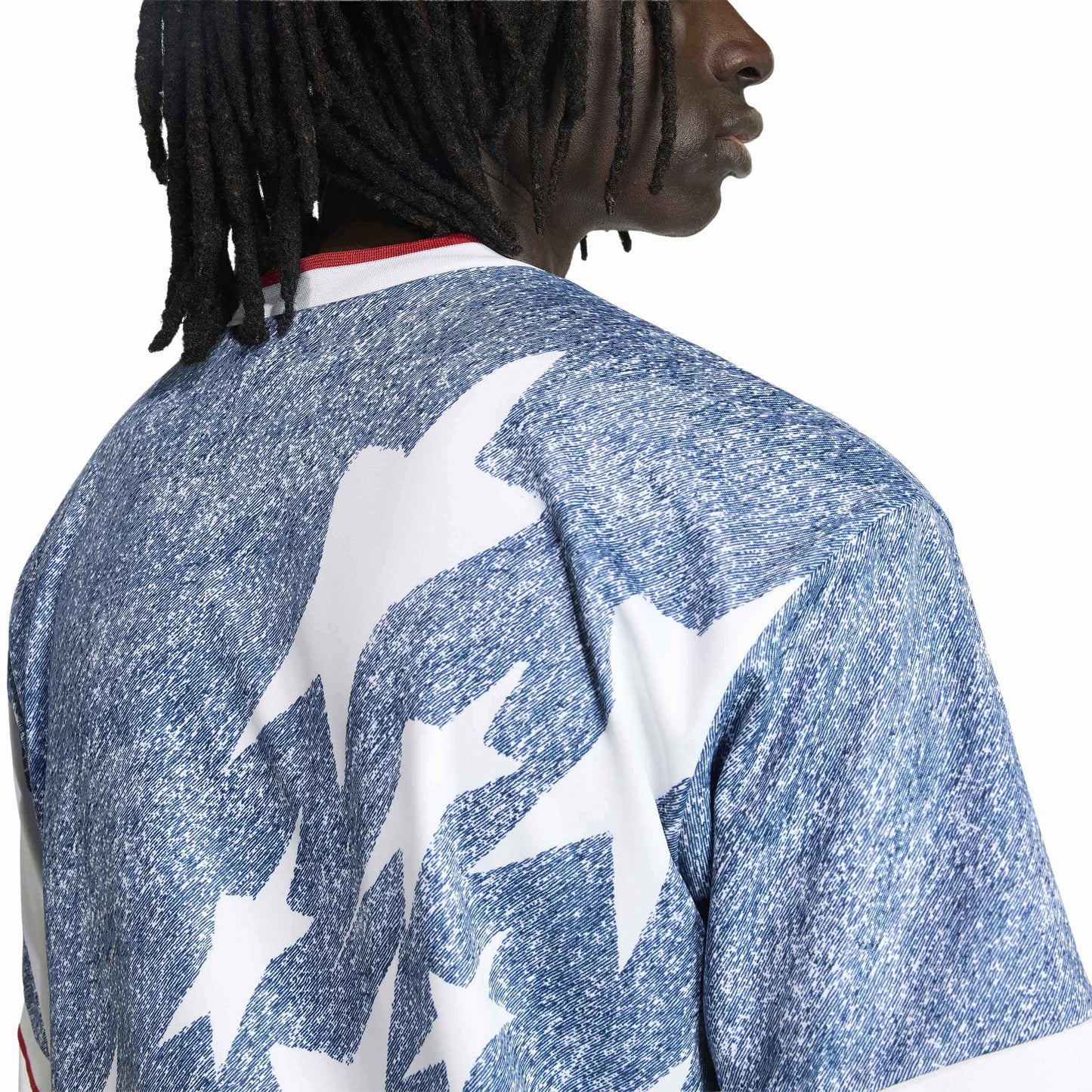 Adidas Mens Denim Graphic Jersey - Blue