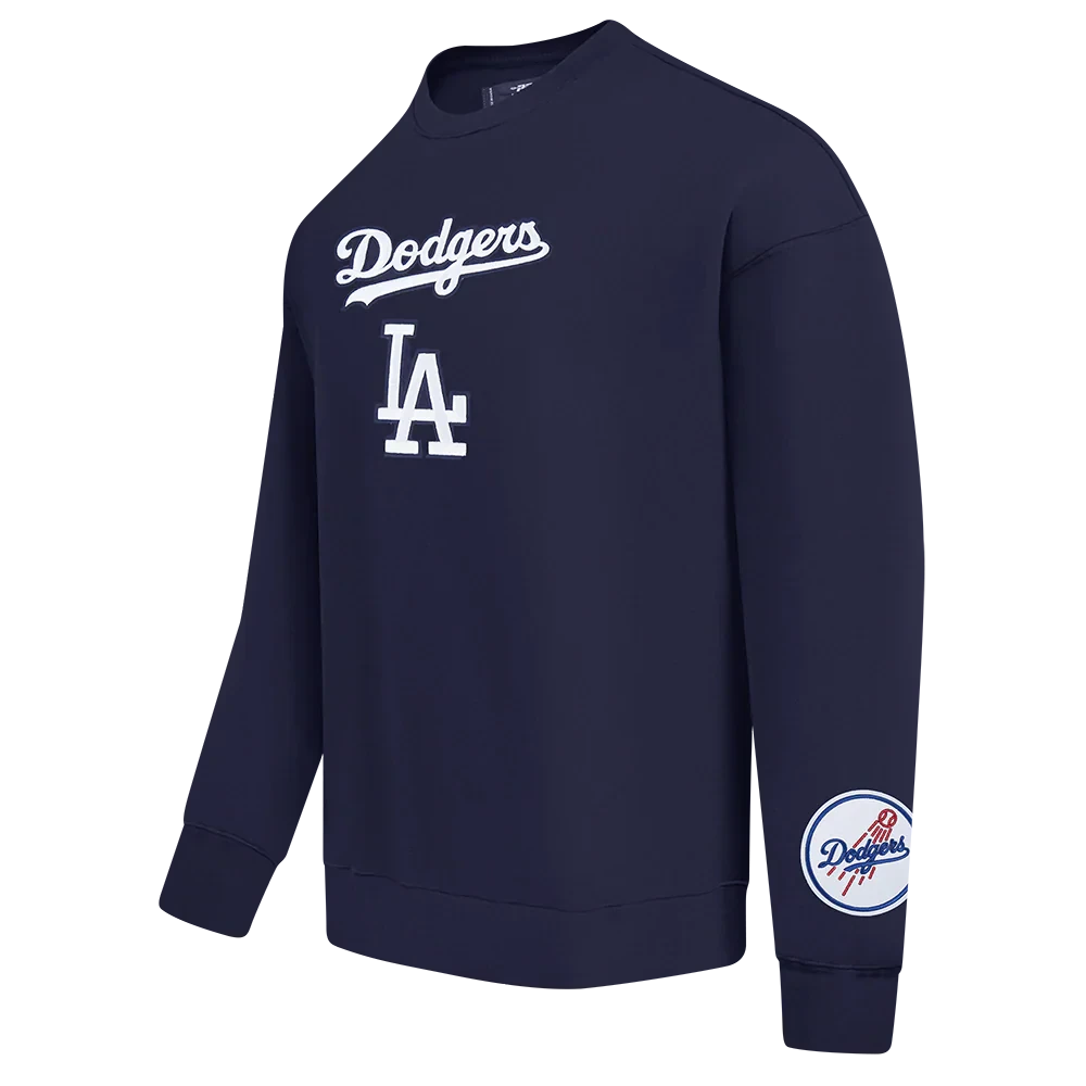 Pro Standard LA Dodgers Wingspan Drop Shoulder Crewneck - Midnight Navy