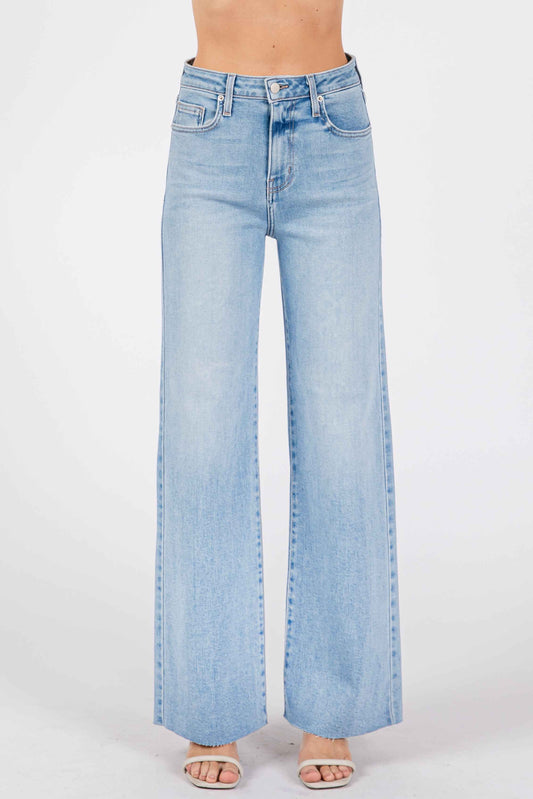 Paola A-Line Scissor Hem Denim - L.T.J.