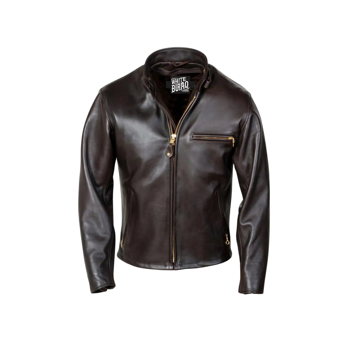 Men's Heavyweight Cowhide Racer Jacket with Zip-Out Liner