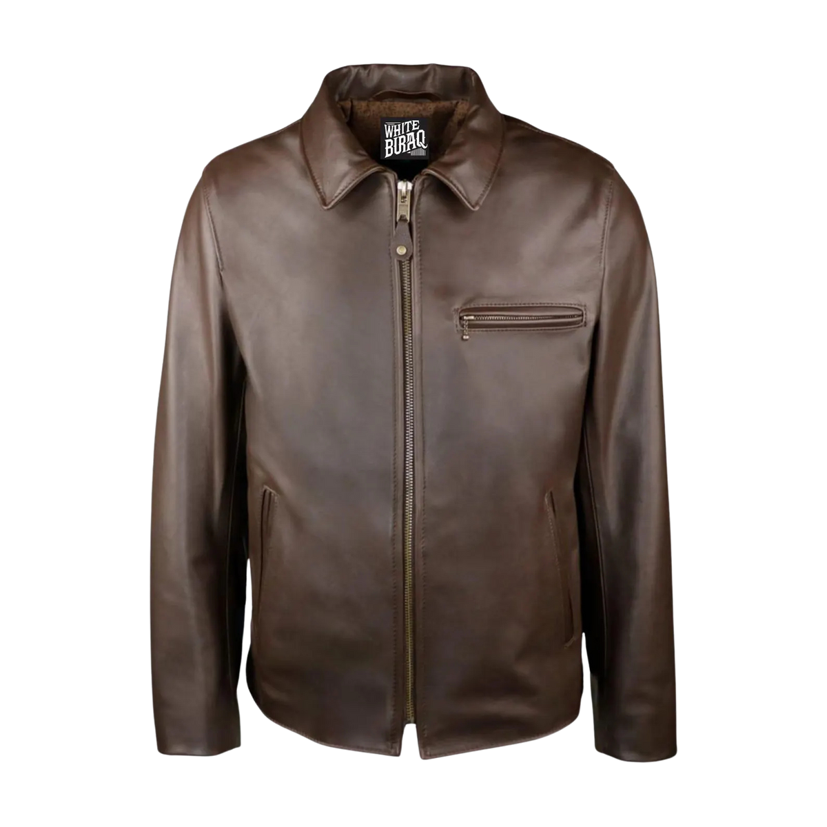 Men's Distressed Brown Lightweight Cowhide Delivery Jacket