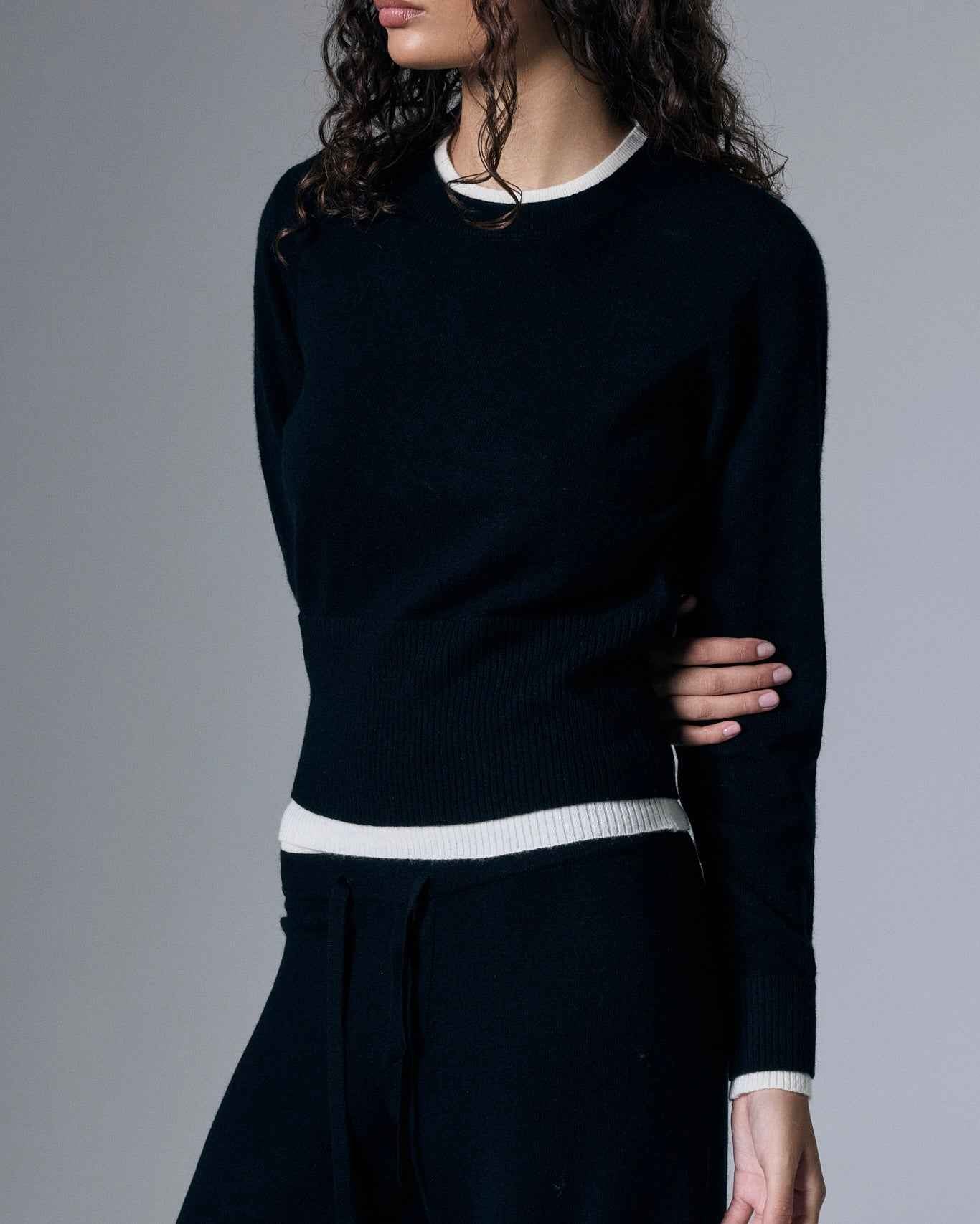Tove Layered Cashmere Crewneck