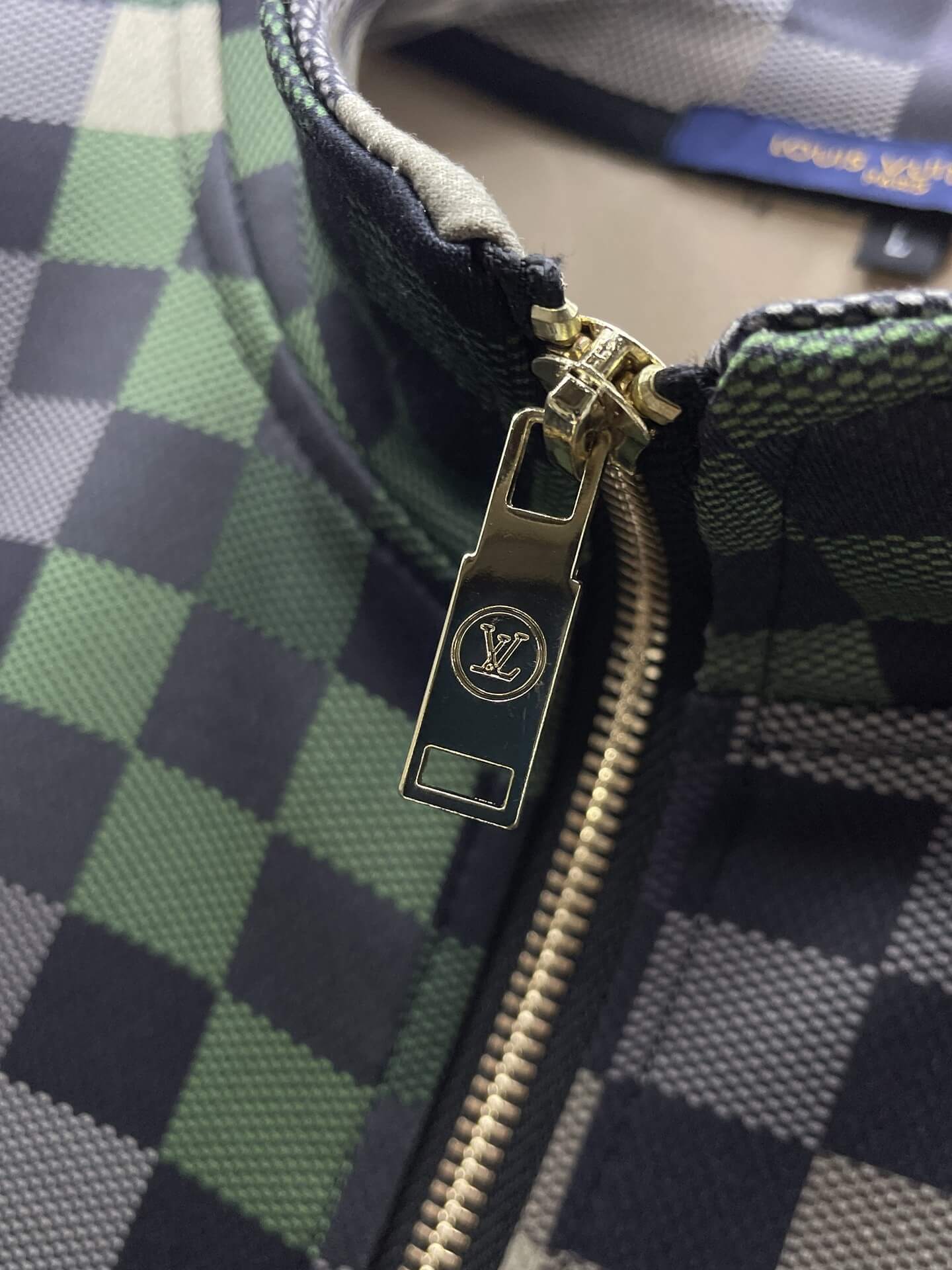 Louis Vuitton Damier Pop Technical Jersey Tracksuit Green Pixel CUSTOM