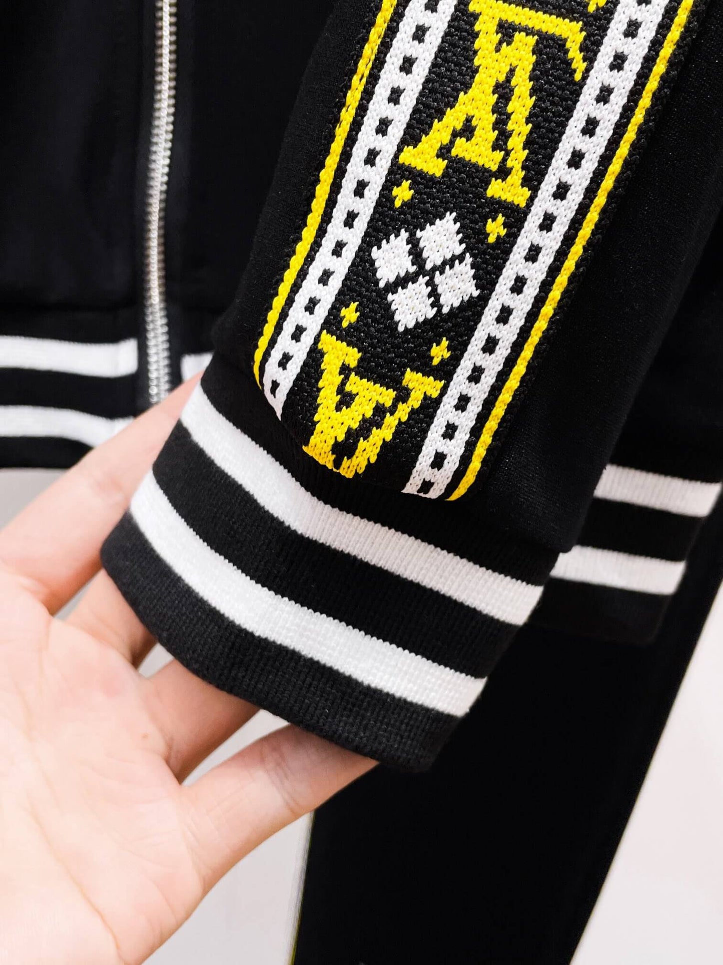 Louis Vuitton Oversized LV Patch Monogram Tape Tracksuit Black CUSTOM