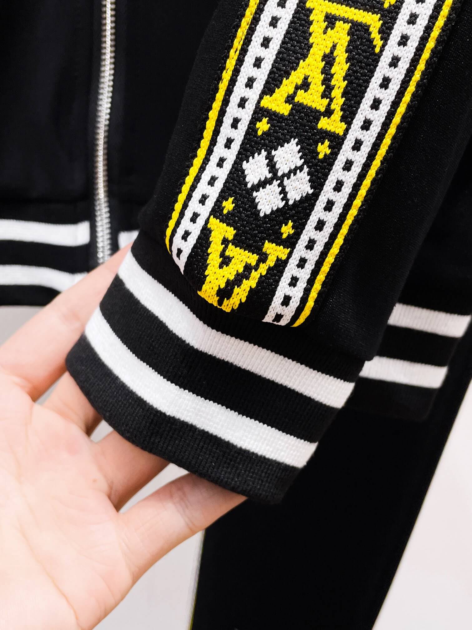 Louis Vuitton Oversized LV Patch Monogram Tape Tracksuit Black CUSTOM