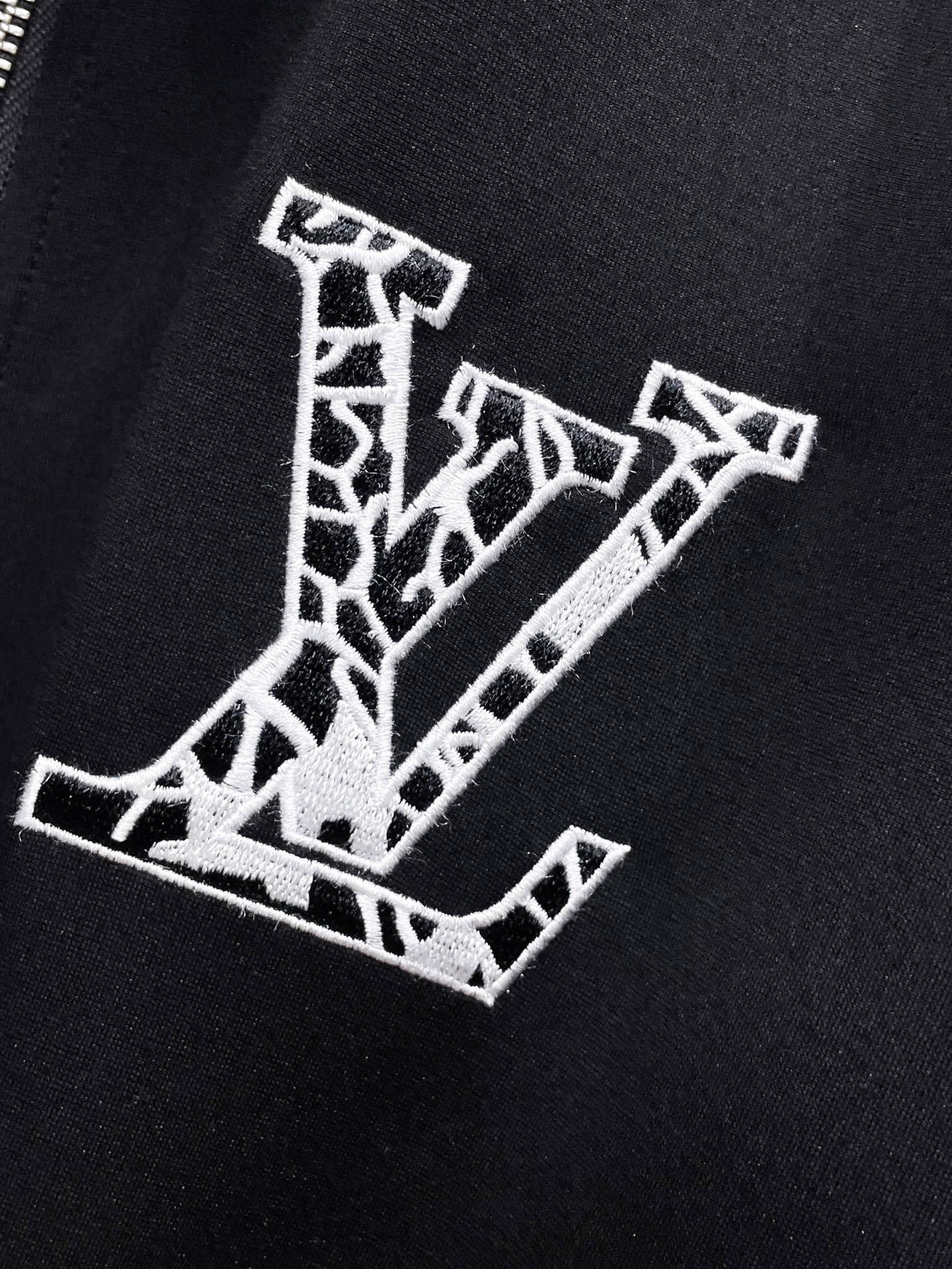Louis Vuitton Oversized LV Patch Monogram Tape Tracksuit Black CUSTOM