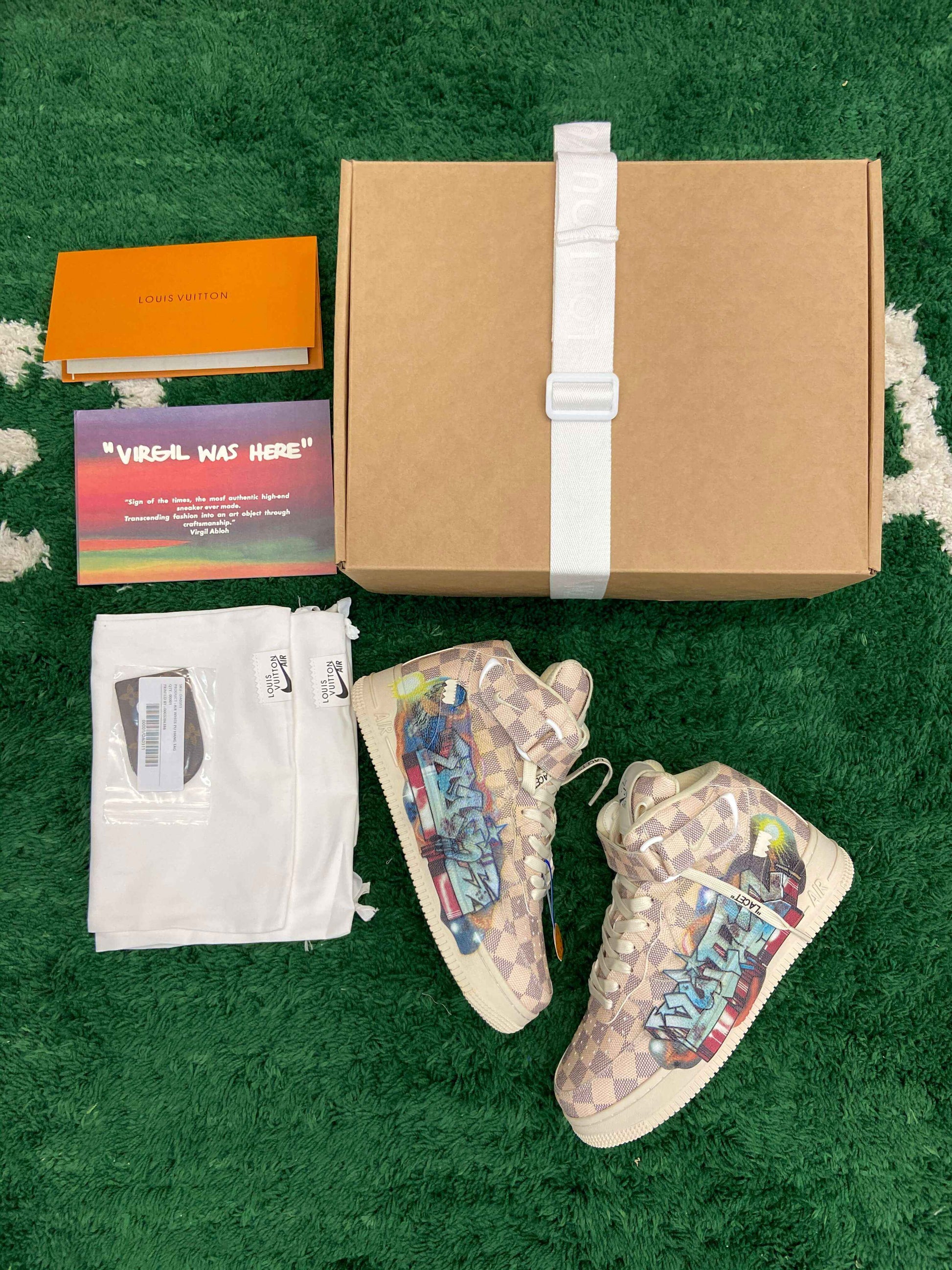 Air Force 1 Mid by Virgil Abloh – Damier Azur Graffit