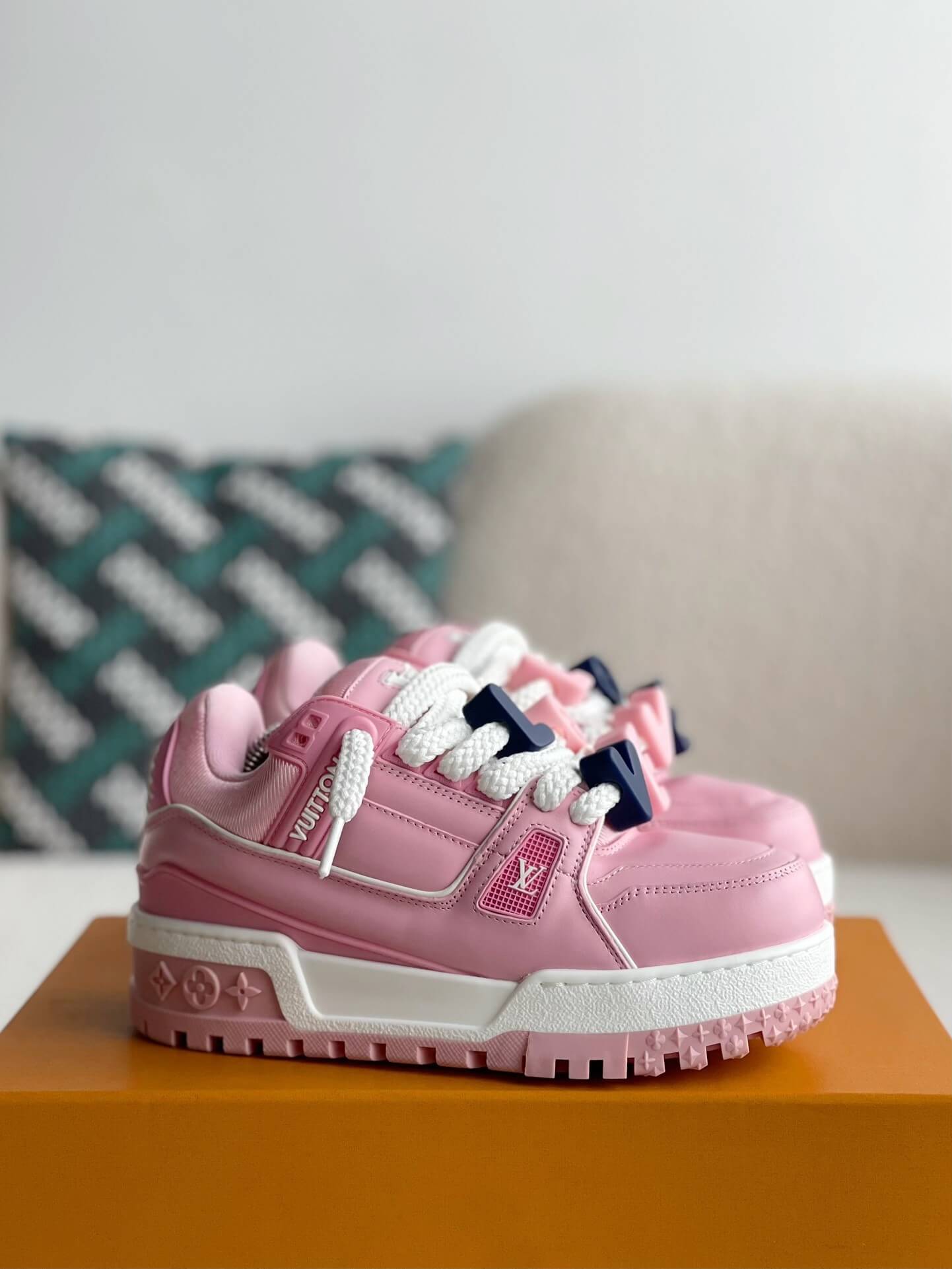 Louis Vuitton LV Trainer Maxi – Pink Calf Leather CUSTOM