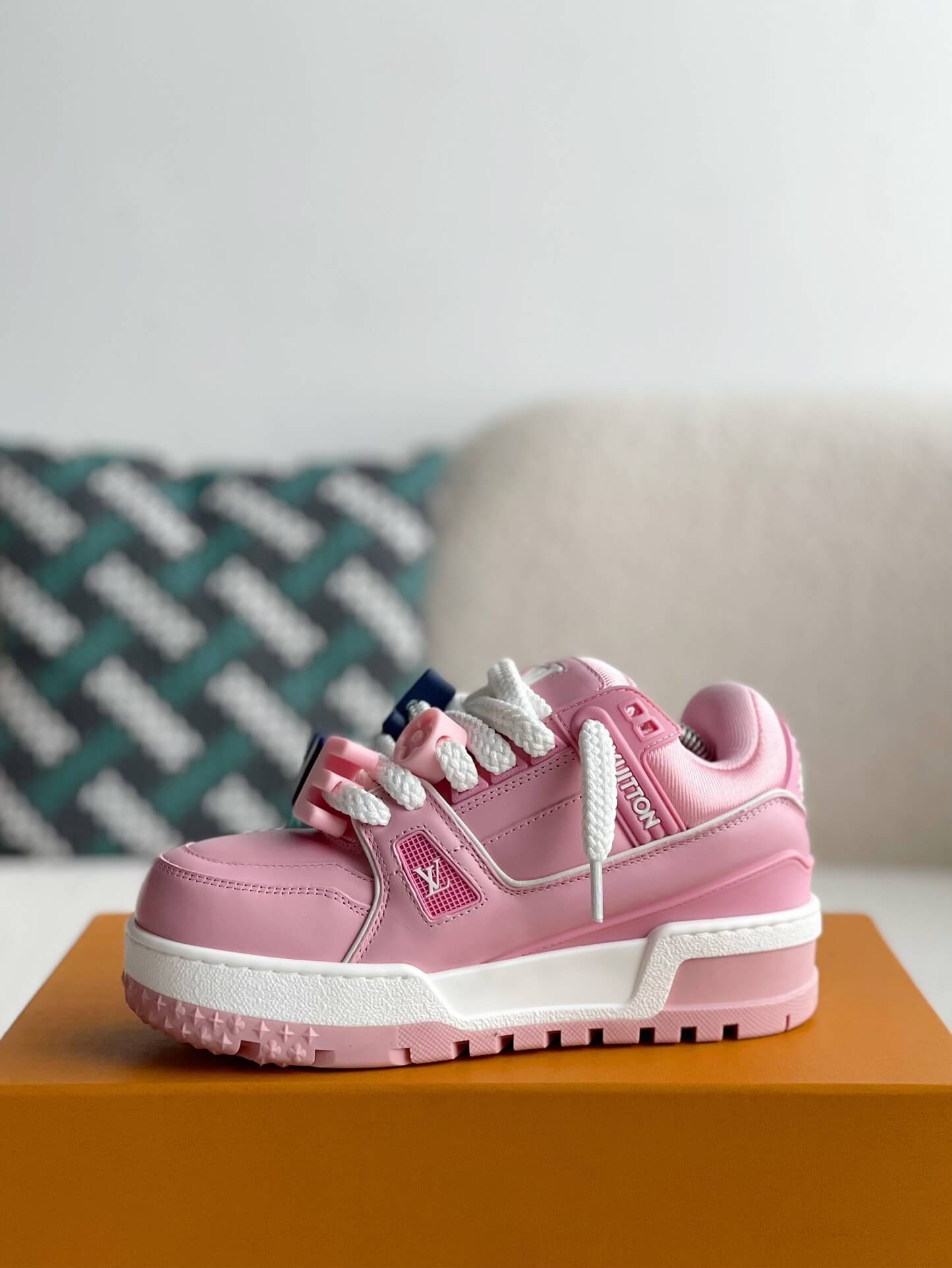 Louis Vuitton LV Trainer Maxi – Pink Calf Leather CUSTOM