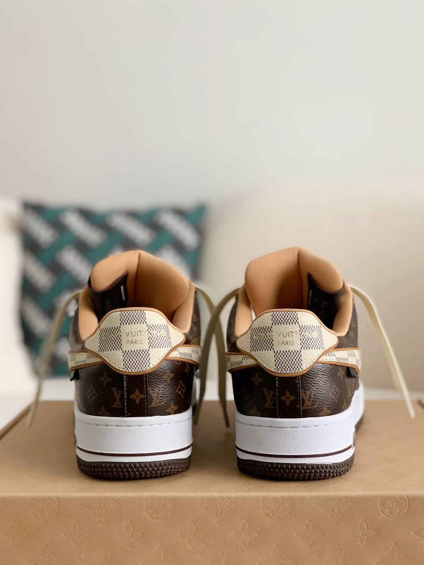 Air Force 1 Low Trainer Brown Monogram Sneakers