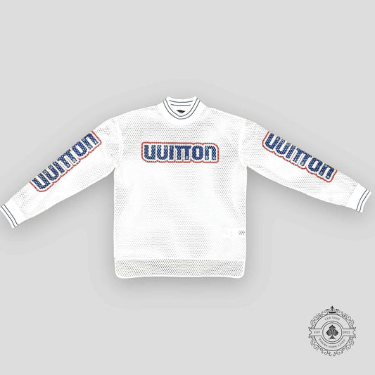 Louis Vuitton Graphic Mesh Long-Sleeved T-Shirt in White