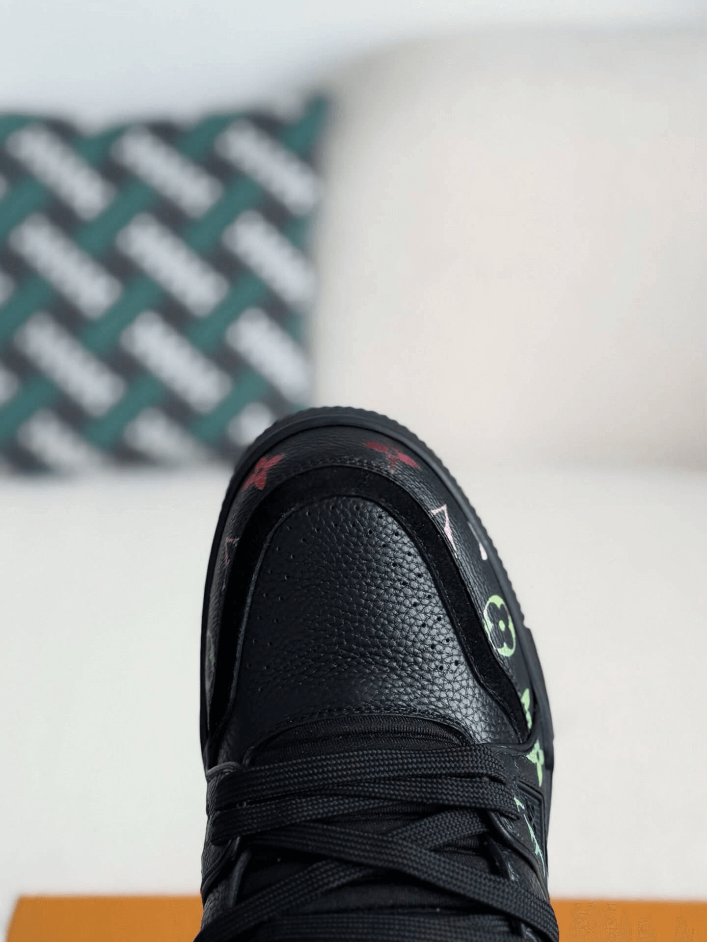 Louis Vuitton LV Trainer #54 Black Multicolor Monogram Sneaker CUSTOM