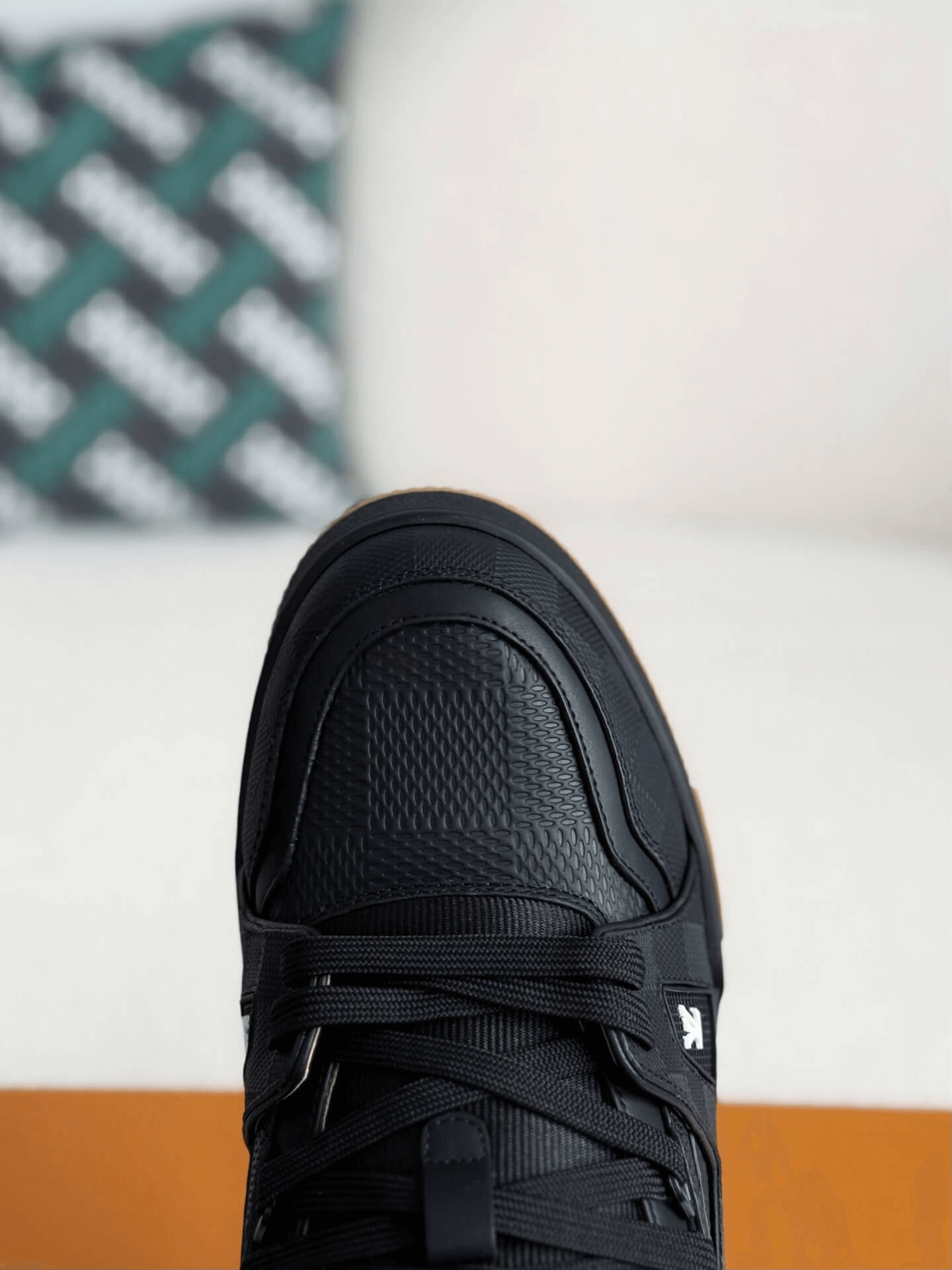 Louis Vuitton LV Trainer Sneaker Black Gum Damier CUSTOM