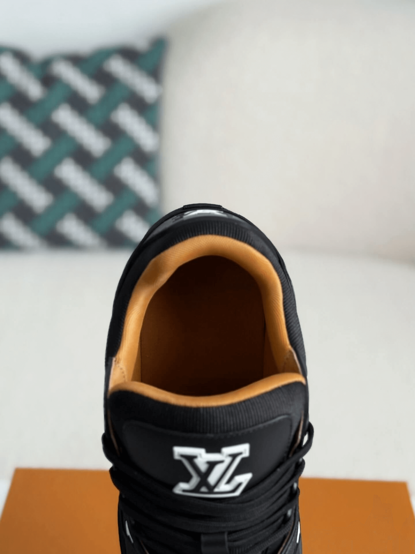 Louis Vuitton LV Trainer Sneaker Black Gum Damier CUSTOM