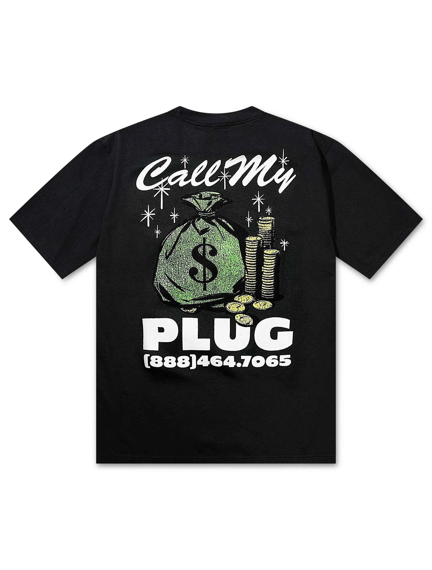 Market Studios Call My Plug Tee - Washed Black