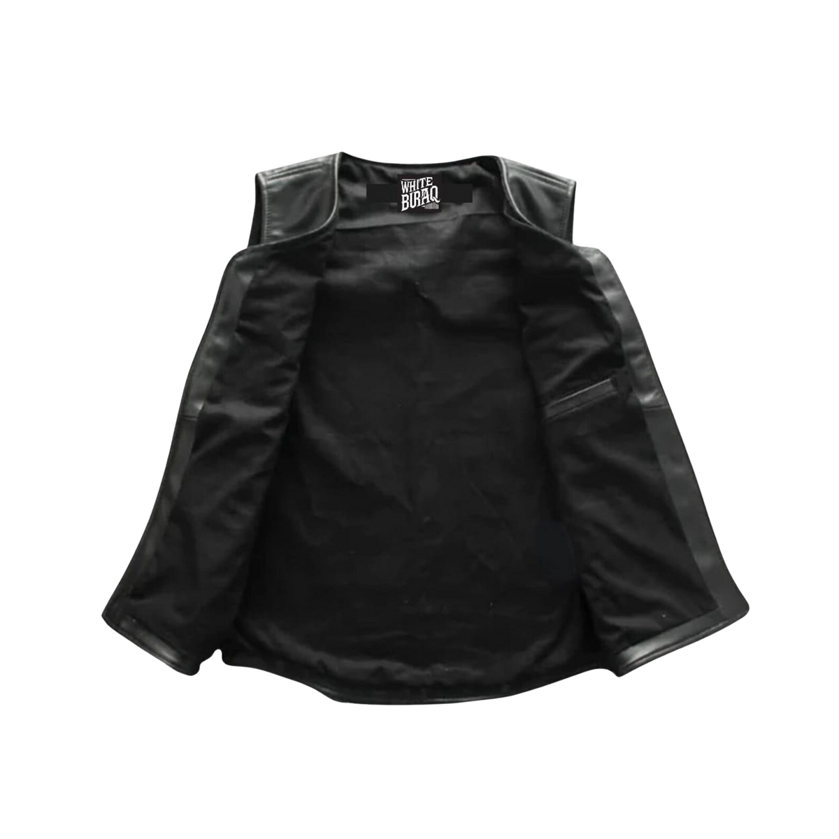 Men's Black Lambskin Western Leather Vest
